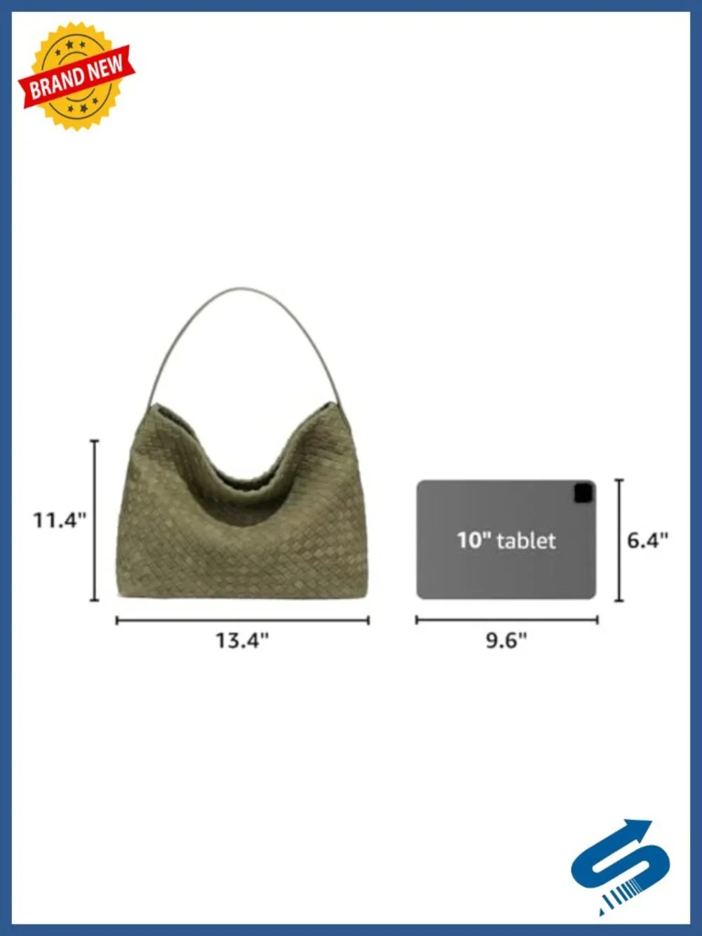 Woven Faux Suede Hobo Bag Shoulder Tote Satchel